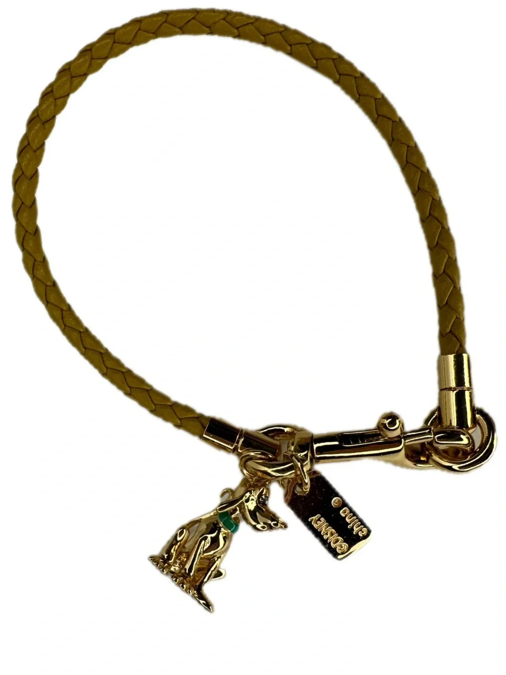 Disney X Coach Pluto Gold Plated And Braided Friendship Bracelet And Necklace